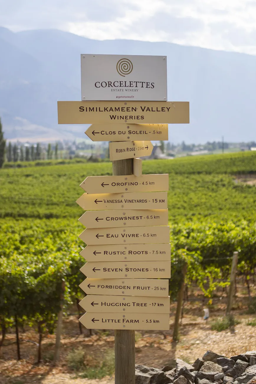 Corcelettes Vineyard signs